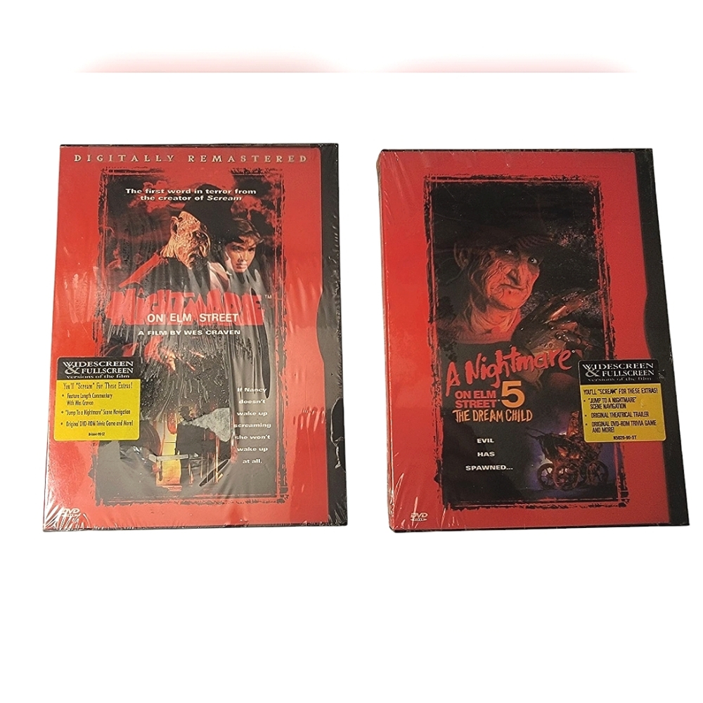 #1 & #5 NIGHTMARE On Elm Street DVD Movies